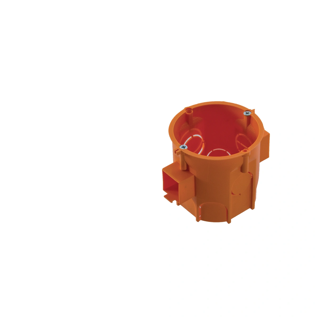 puszka podtynkowa PK60, głęboka 63mm, fi62, łączeniowa, z wkrętami, pomarańczowa, IP30