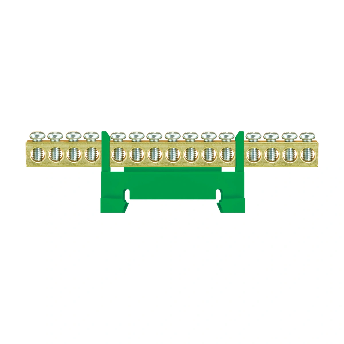 Listwa zaciskowa ochronna LZ 15/Z, niska podstawa, 15x16mm2, 32A, 400V, zielona, IP20