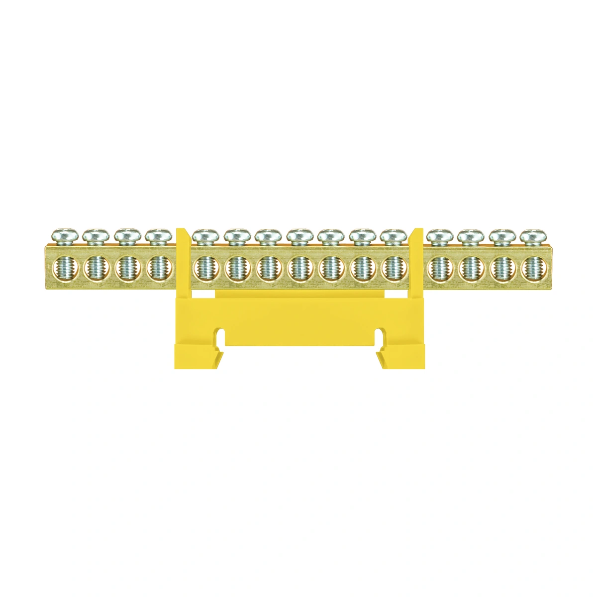 Listwa zaciskowa ochronna LZ 15/Ż, niska podstawa, 15x16mm2, 32A, 400V, żółta, IP20