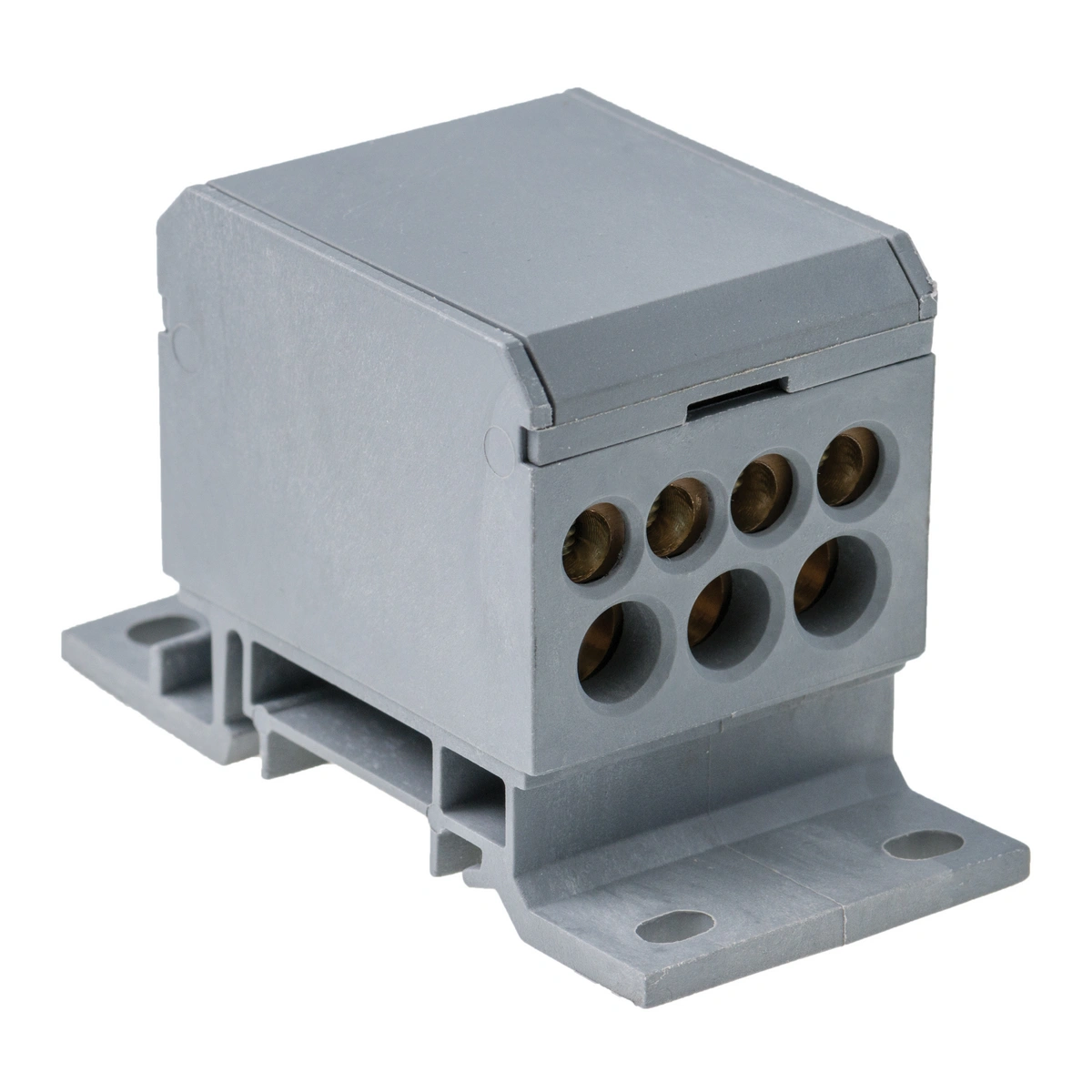 Blok rozdzielczy, Al/Cu, 2x2,5-50mm2 / 4x2,5-16mm2, 3x2,5-25mm2, 160A, 600V, szary