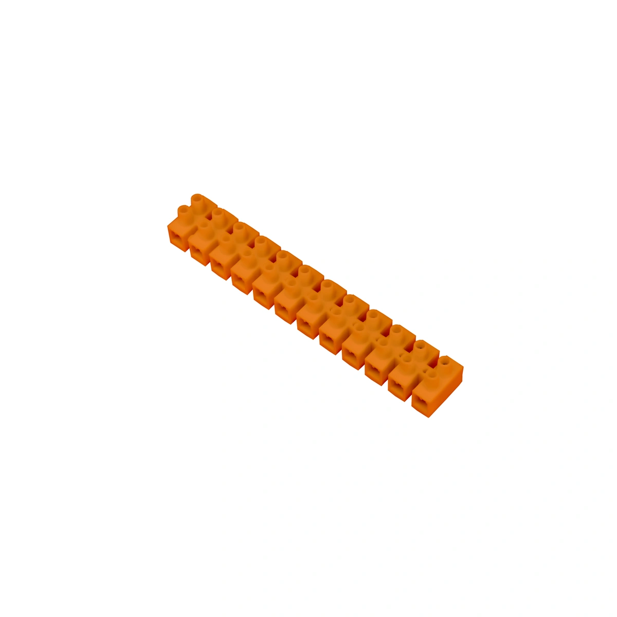 Listwa zaciskowa gwintowa 12-torowa, 12x6mm2, 41A, 500V, pomarańczowa