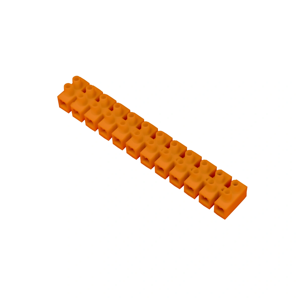 Listwa zaciskowa gwintowa 12-torowa, 12x16mm2, 76A, 500V, pomarańczowa