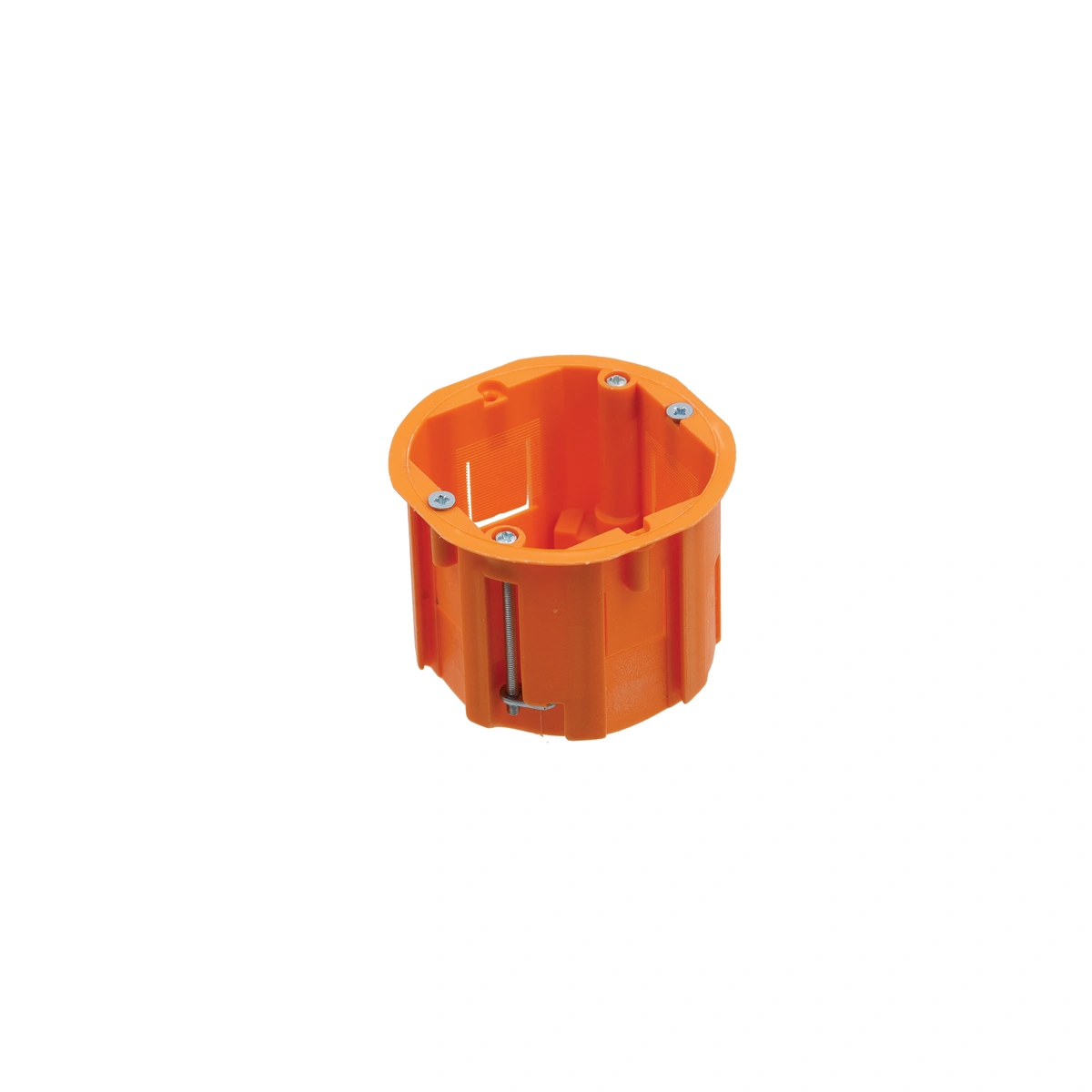 puszka do płyt gipsowych PK60, głęboka 60mm, fi65, łączeniowa, z wkrętami, pomarańczowa, IP30