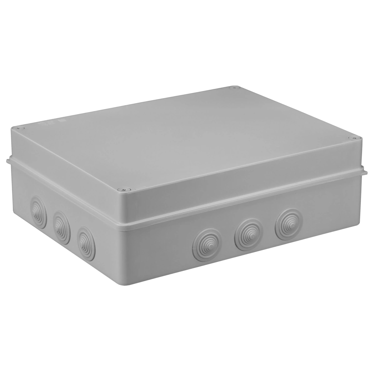 puszka hermetyczna S-BOX 380x300x120, 12 dławików, szara, IP65