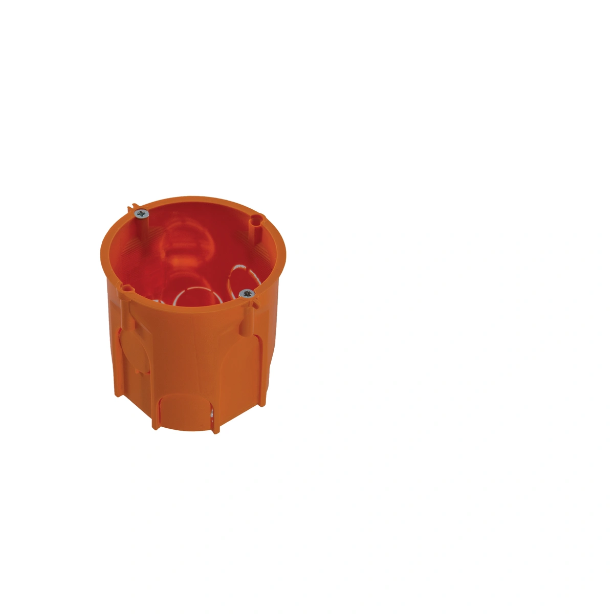 puszka podtynkowa PK60, głęboka 63mm, fi62, z wkrętami, pomarańczowa, IP30