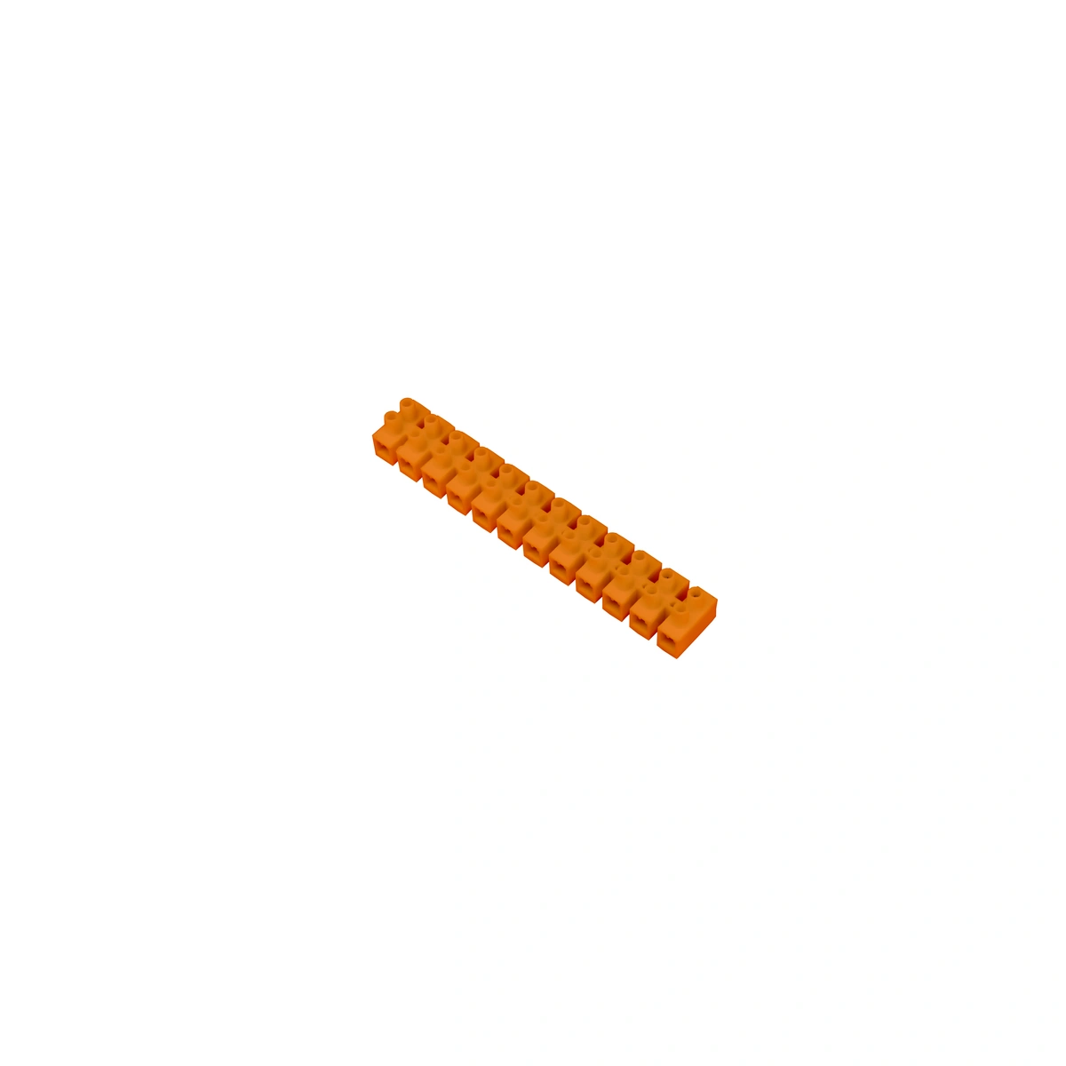 Listwa zaciskowa gwintowa 12-torowa, 12x2,5mm2, 24A, 500V, pomarańczowa