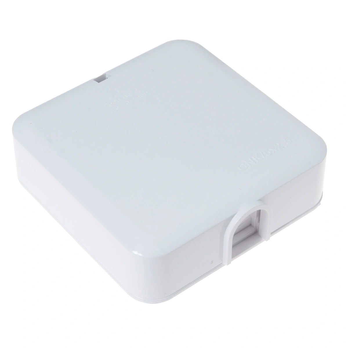 puszka podtynkowa i natynkowa do AGD, 80x80, 5x2,5mm2, 16A, 440V, biała, IP20