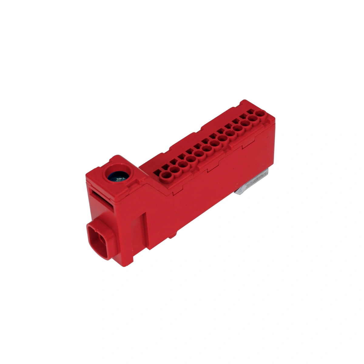 Listwa zaciskowa bezgwintowa LZB, 1x2,5-25mm2 / 13x1,5-2,5mm2, 63A, 1kV, czerwona