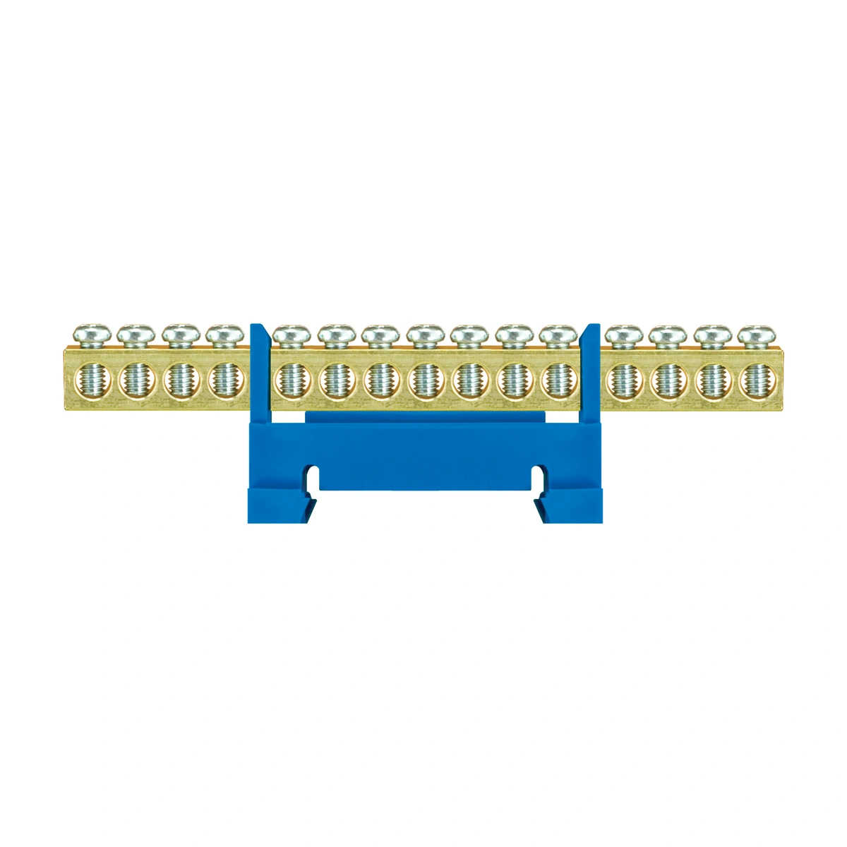 Listwa zaciskowa ochronna LZ 15/N, niska podstawa, 15x16mm2, 32A, 400V, niebieska, IP20