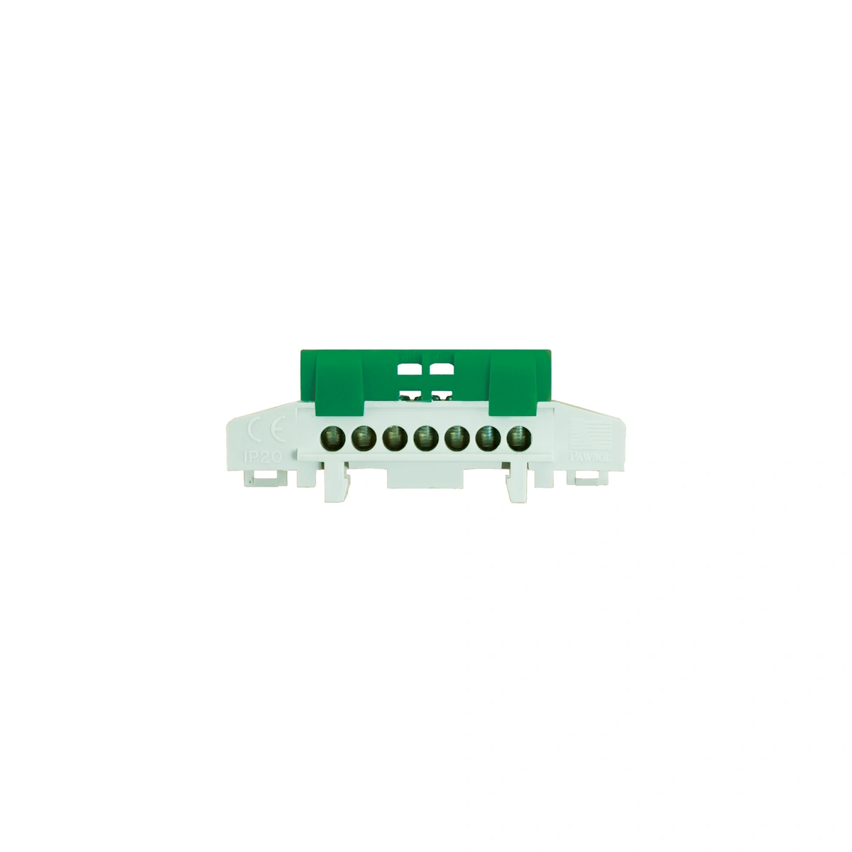Listwa zaciskowa ochronna LZ 7/Z, 7x16mm2, 32A, 400V, zielona, IP20
