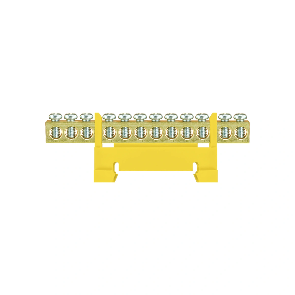 Listwa zaciskowa ochronna LZ 12/Ż, niska podstawa, 12x16mm2, 32A, 400V, żółta, IP20
