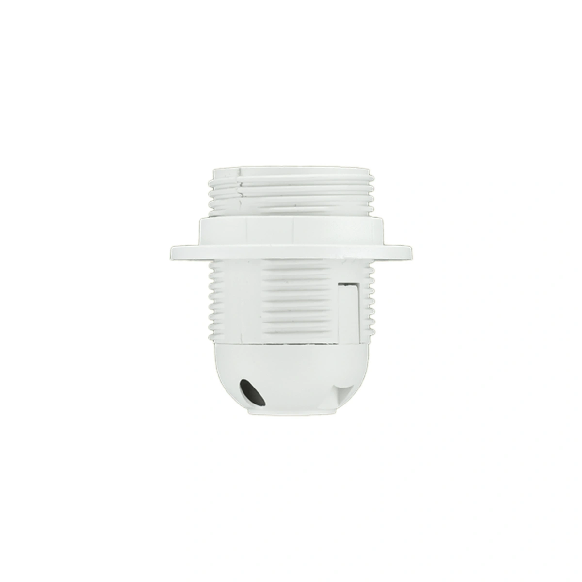 Oprawka termoplastyczna E27 z kołnierzem, 4A, 250V, biała