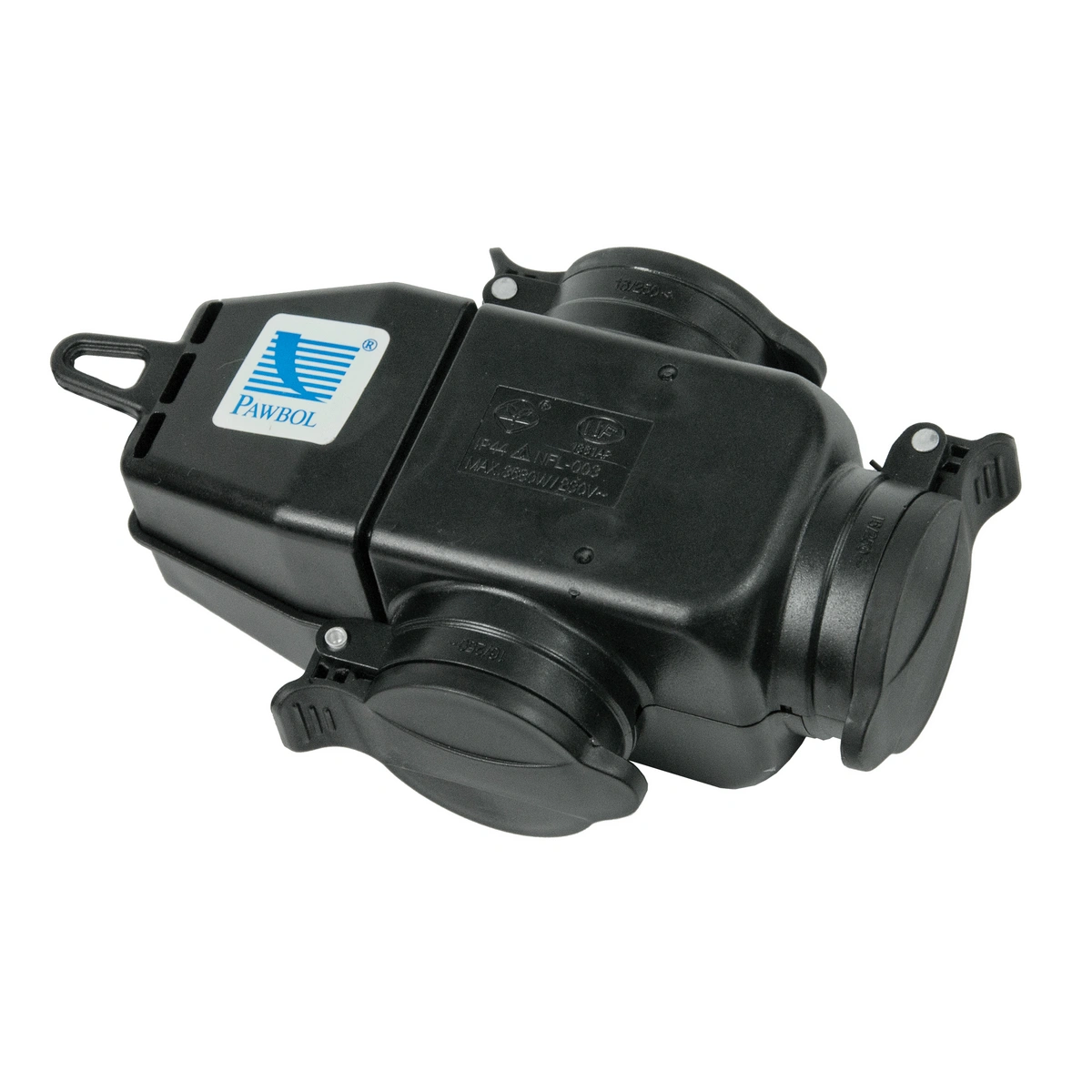 Rozgałęźnik gumowy (trójnik) 3x250V 16A IP44