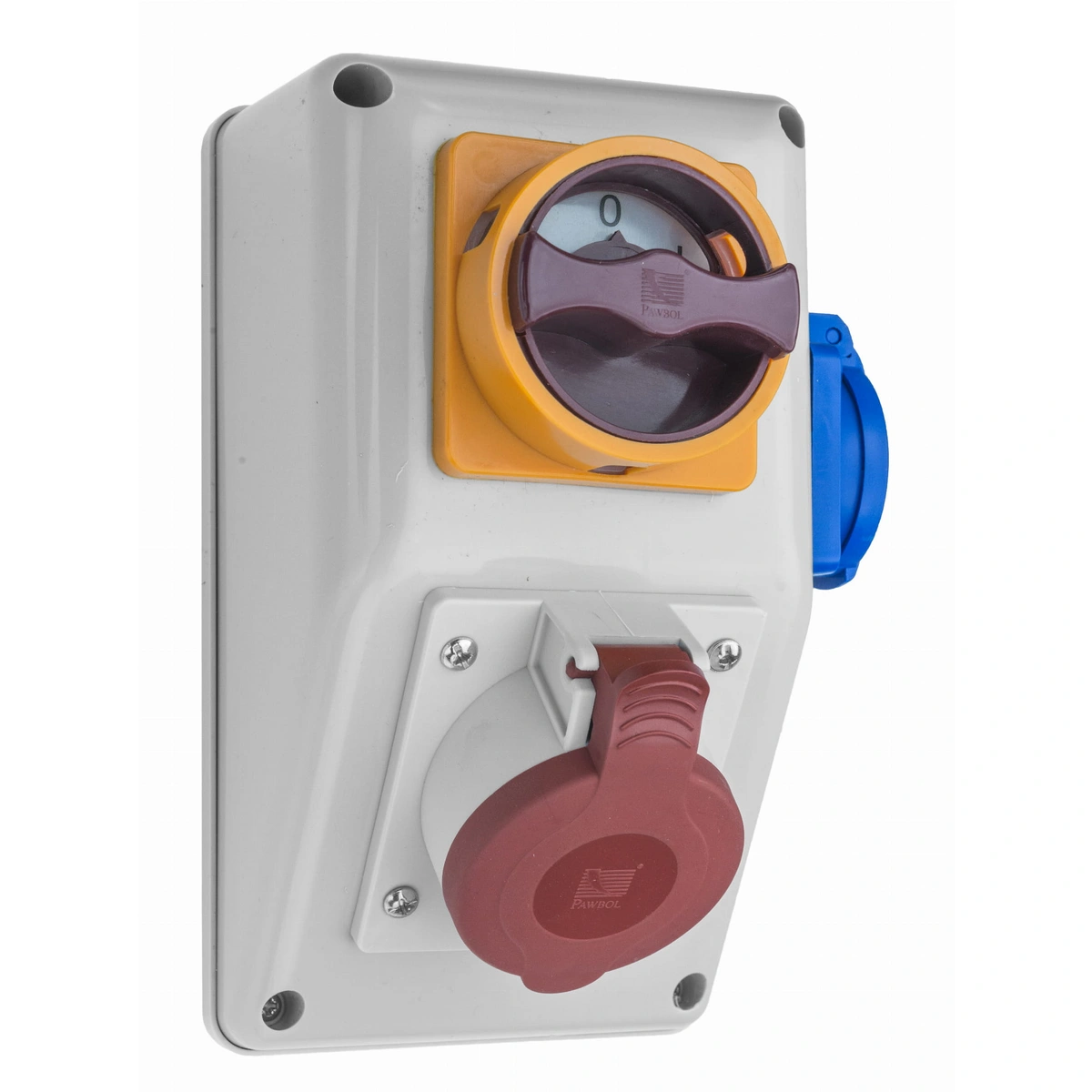 Rozdzielnica R-BOX KOMPAKT: 1x16A/5P, 1x250V, 1xL/P 25A, 400V, IP44