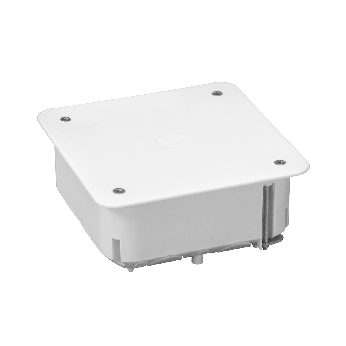 puszka do płyt gipsowych PO, płytka 50mm, 100x100x40, z wkrętami, kwadratowa, biała, IP30