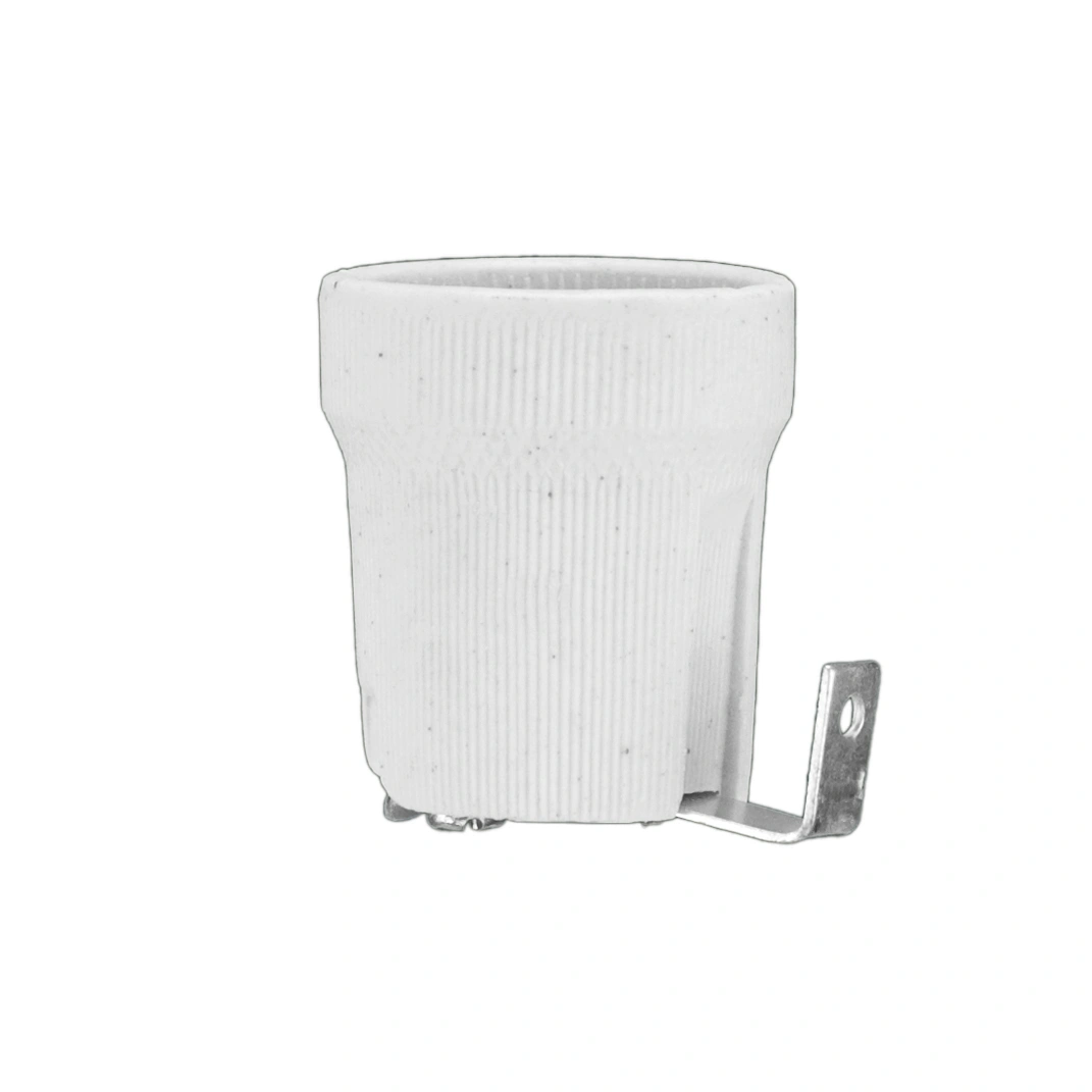 Oprawka porcelanowa E27 typ 426 z grubszą blaszką, 4A, 250V, biała