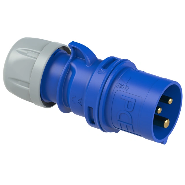 wtyczka 16A 2P+Z 230V przenośna niebieska IP44 izol. PCE