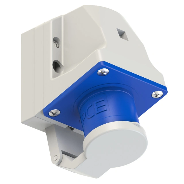 wtyczka odbiornikowa z klapką 16A 230V 2P+Z IP44