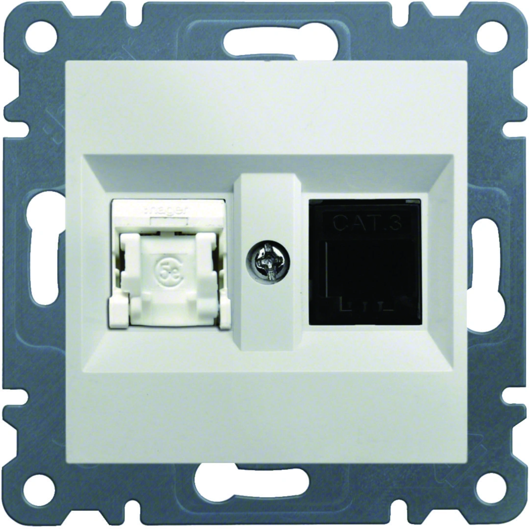 lumina gniazdo RJ11/12 + RJ45, biały [12]
