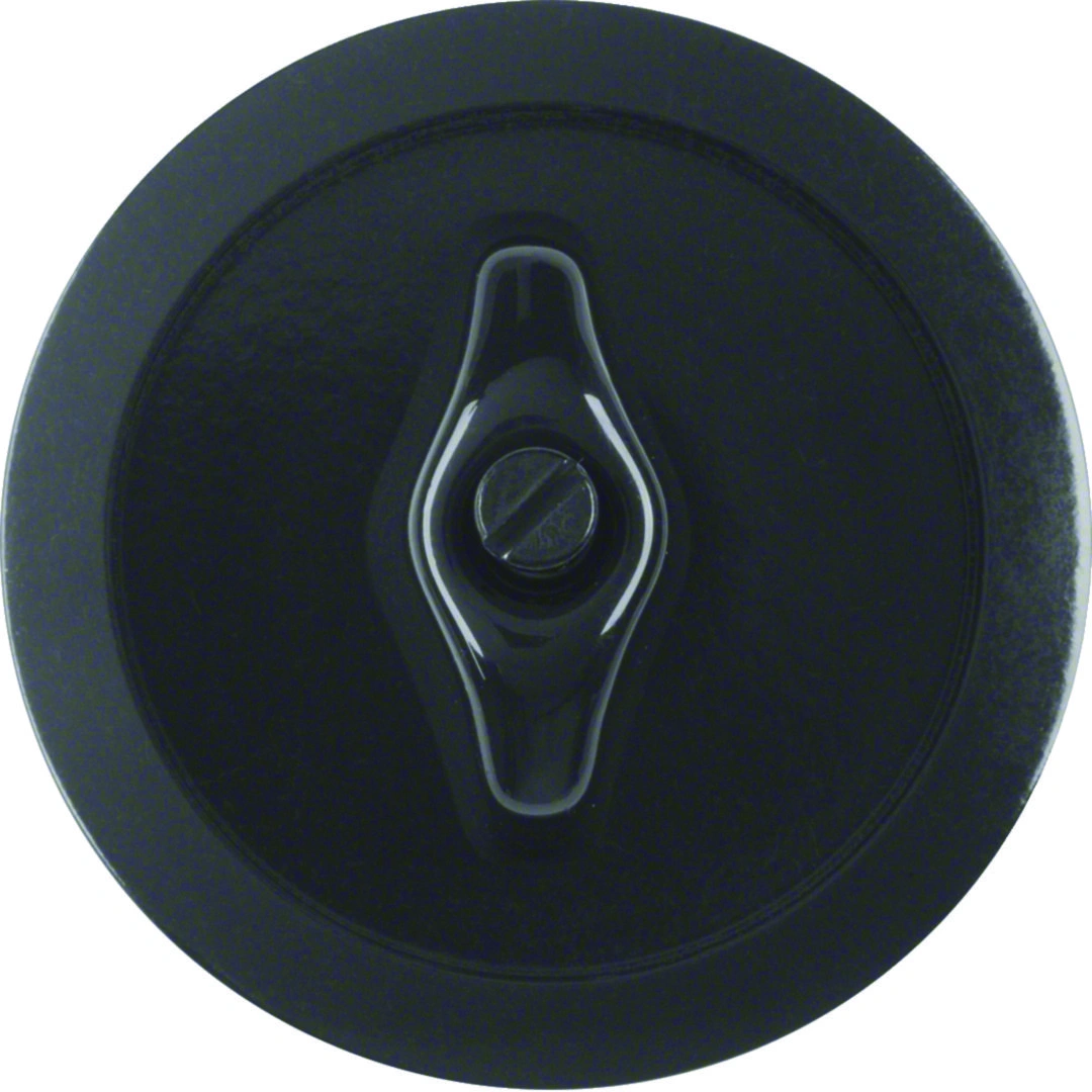 Serie 1930/Glas Płytka czołowa z pokrętłem do łącznika obrotowego, czarny połysk [1]