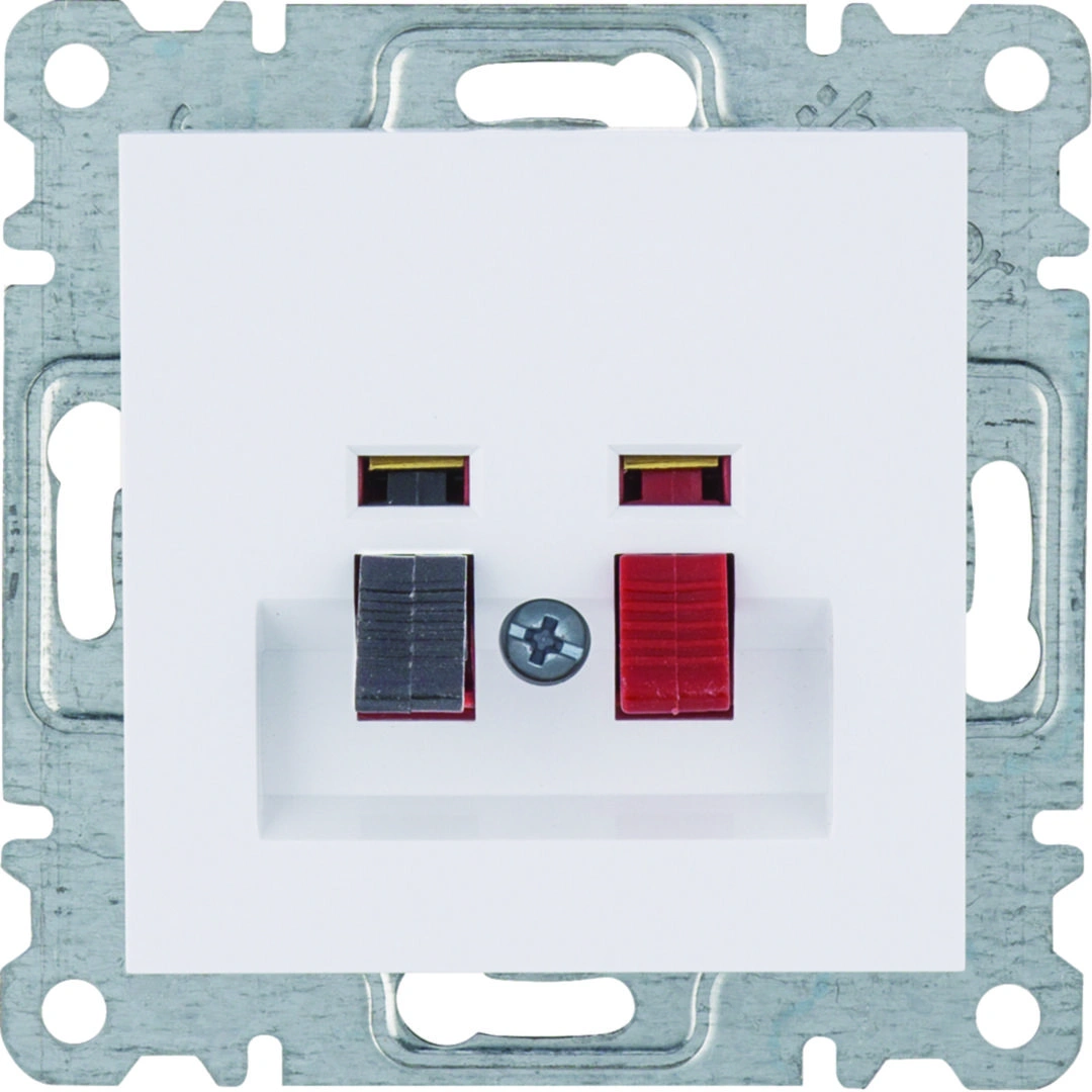 lumina Gniazdo głośnikowe 1-krotne, biały [12]