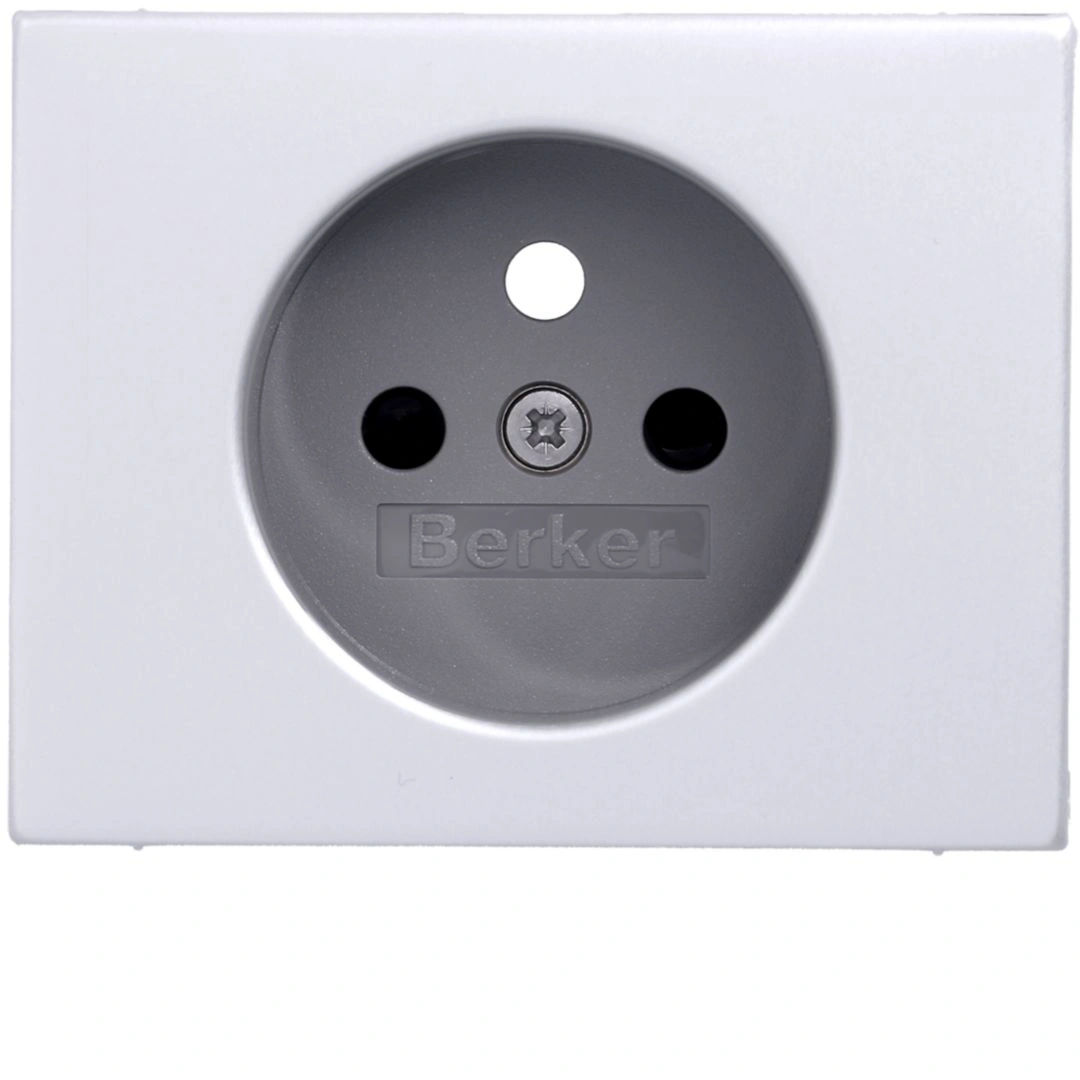 K.5 Płytka czołowa z przysłonami styków do gniazda z uziemieniem 2P+Z, aluminium [10]