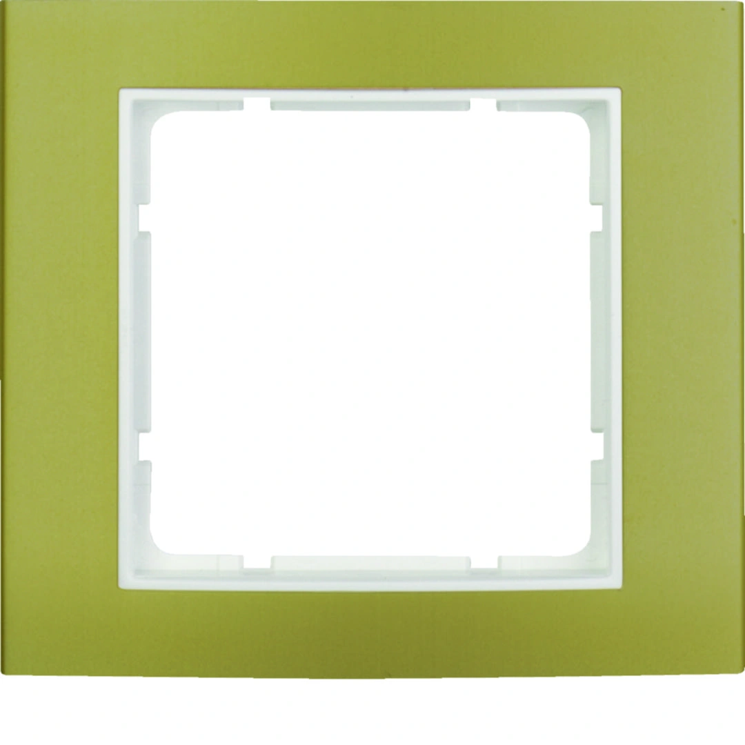 B.3.ramka 1-krotna, aluminium, złoty/biały [10]