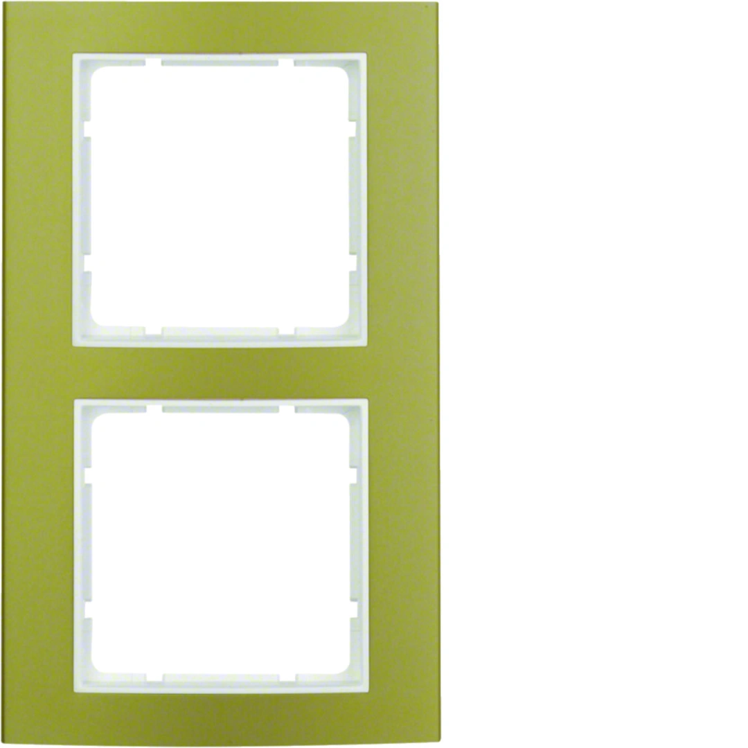 B.3 ramka 2-krotna, aluminium, złoty/biały [10]