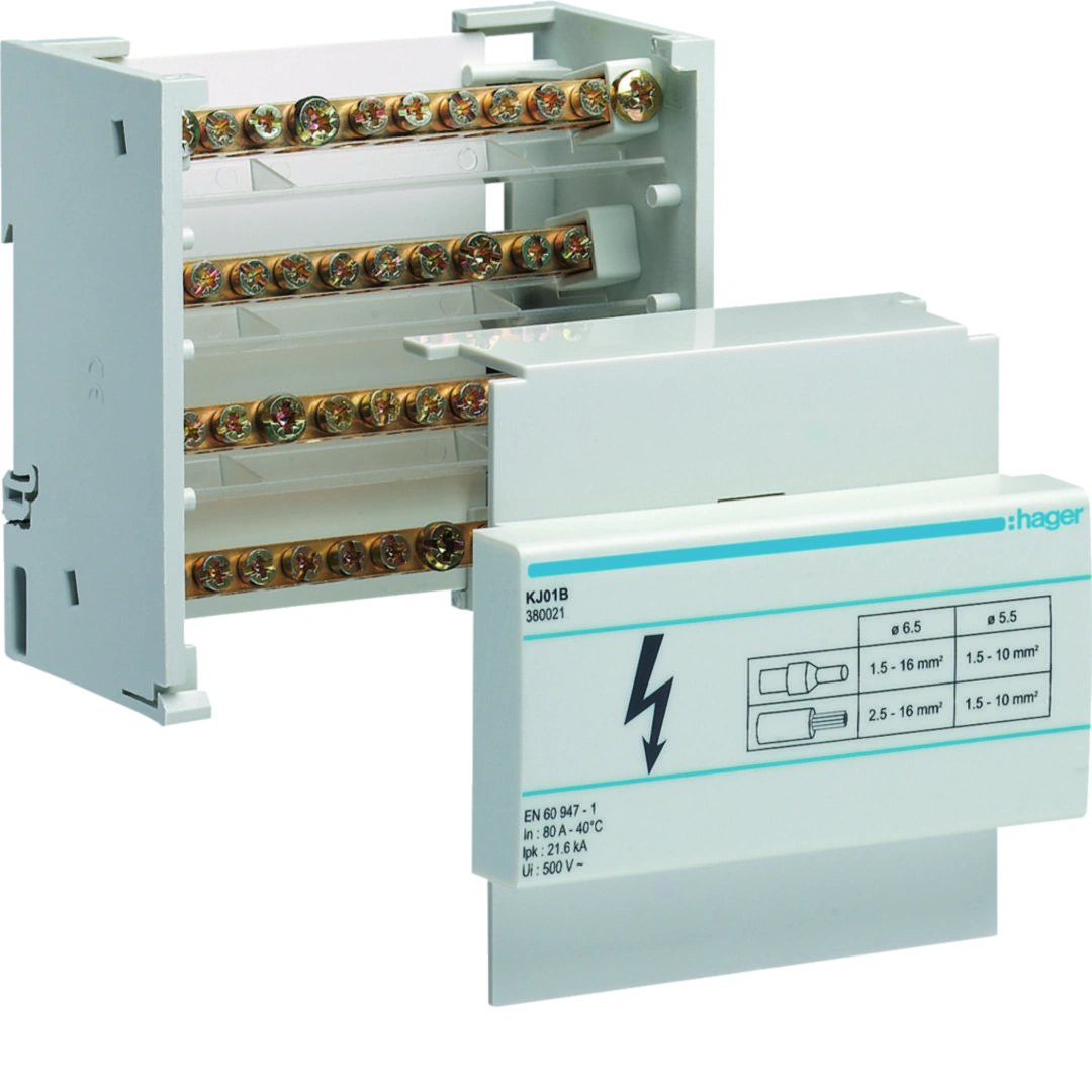 Blok rozdzielczy In= 80A 4P 21kA 1x16/8x10 [1]