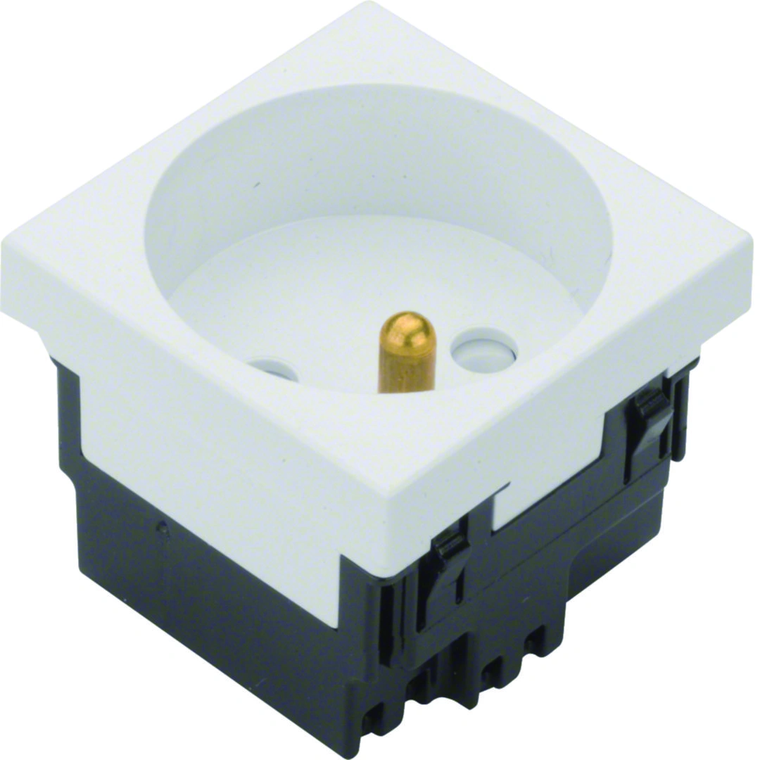 tehalit.GB-EG Gniazdo 2P+Z 33° 1-krotne 45x45mm bezhalogenowe biały