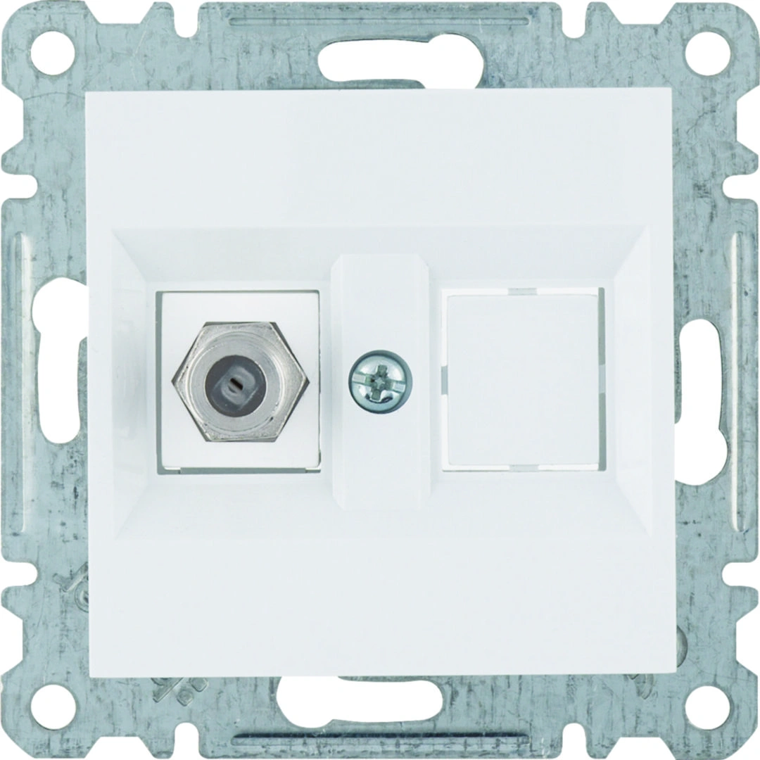 lumina Gniazdo satelitarne pojedyńcze typu "F", biały [12]