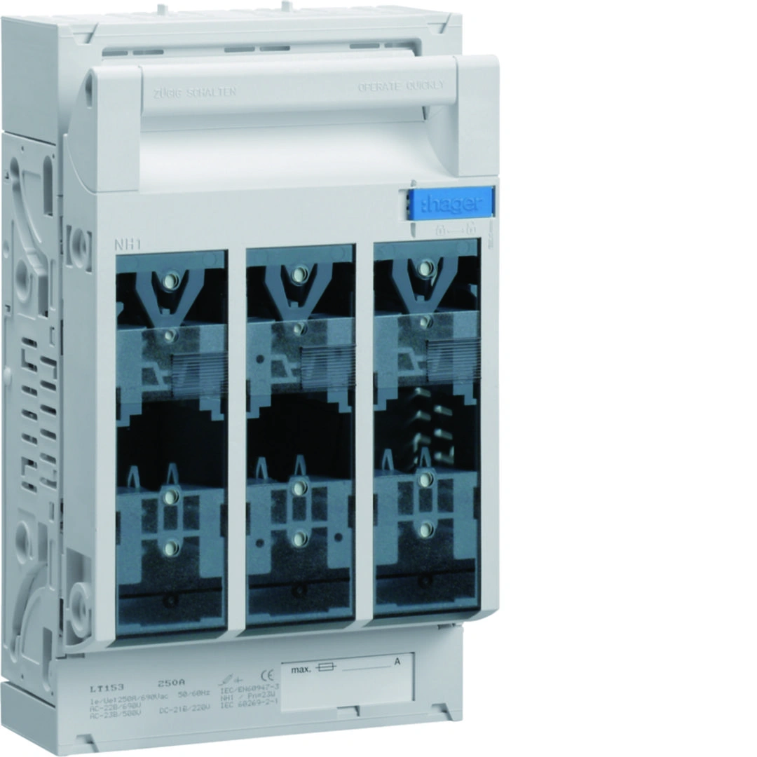 LT rozłącznik bezpiecznikowy NH1 3P 250A 690VAC szyny 60mm zasilanie/odpływ śruba M10 [1]
