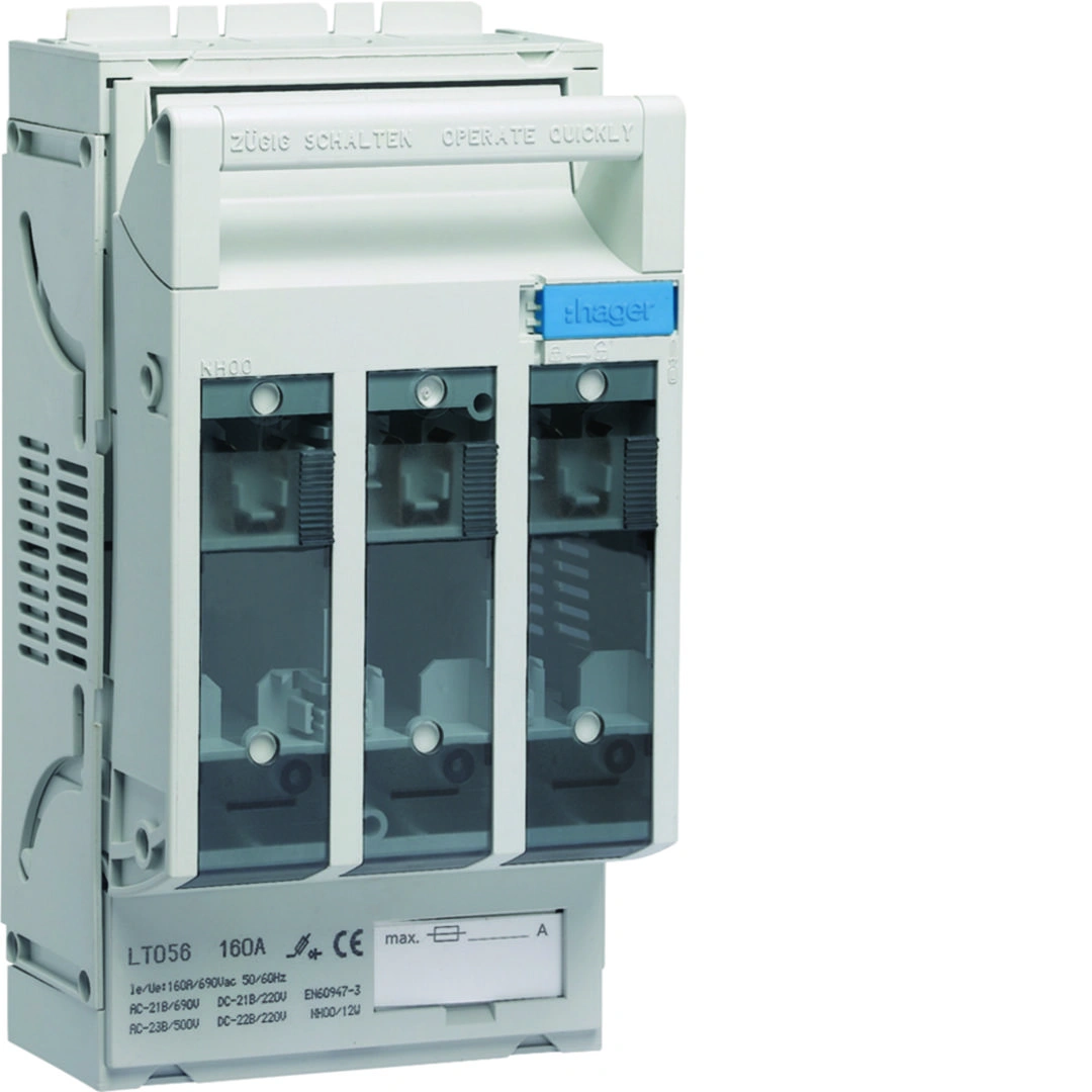 LT rozłącznik bezpiecznikowy NH00 3P 160A 690VAC szyny 60mm odpływ zaciski klatkowe 95mm2 [1]