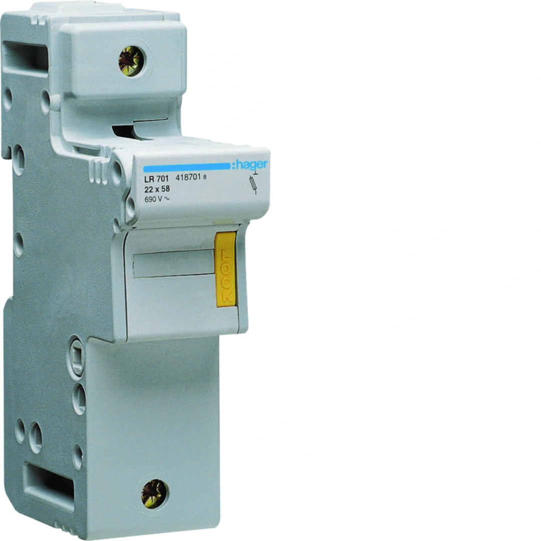 Modułowa podstawa bezpiecznikowa 1P wkładka bezpiecznikowa cylindryczna L58 22x58mm 125A 690VAC [6]