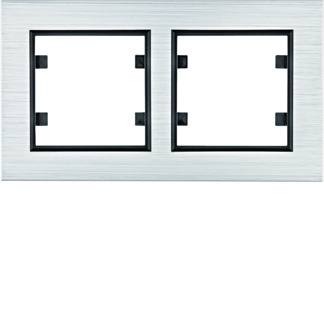 lumina passion ramka 2-krotna pozioma, aluminium srebrne [1]