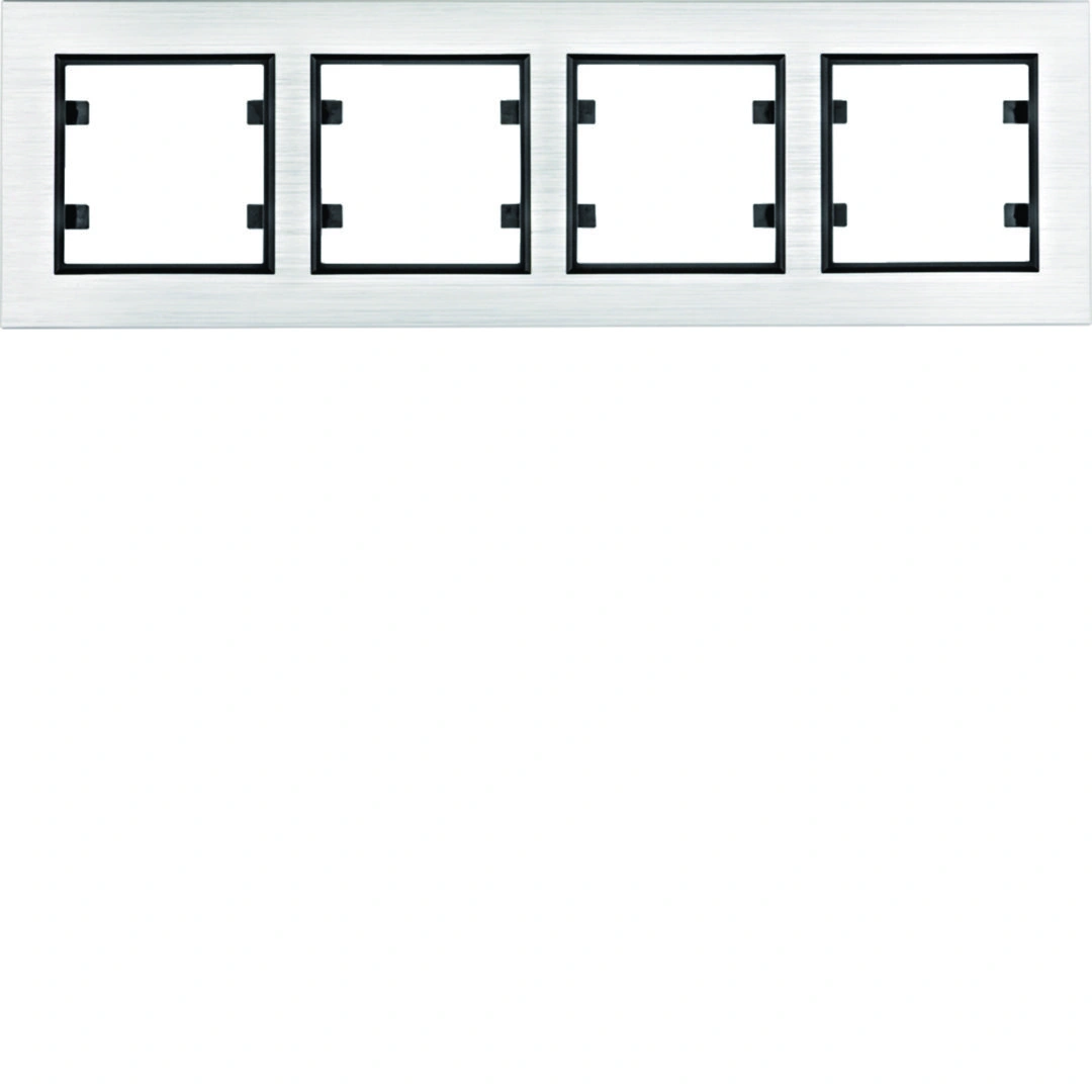 lumina passion ramka 4-krotna pozioma, aluminium srebrne [1]