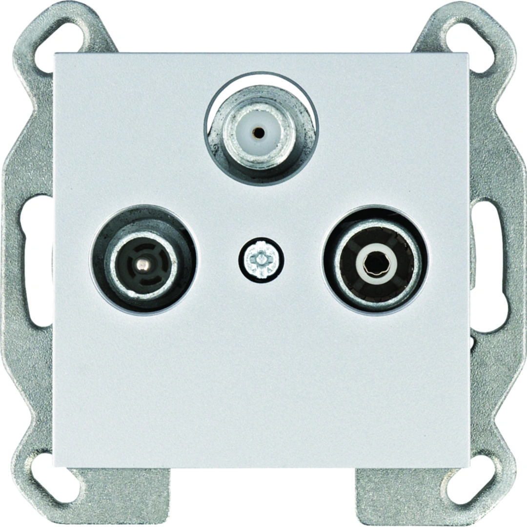 lumina gniazdo antenowe RTV-SAT końcowe, srebrny [12]