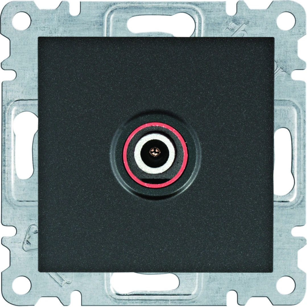 lumina Gniazdo pojedyncze antenowe TV dla instalacji indywidualnych, czarny [12]