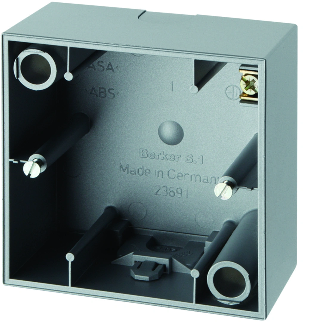 S.1 puszka natynkowa 1-krotna, aluminium mat [10]