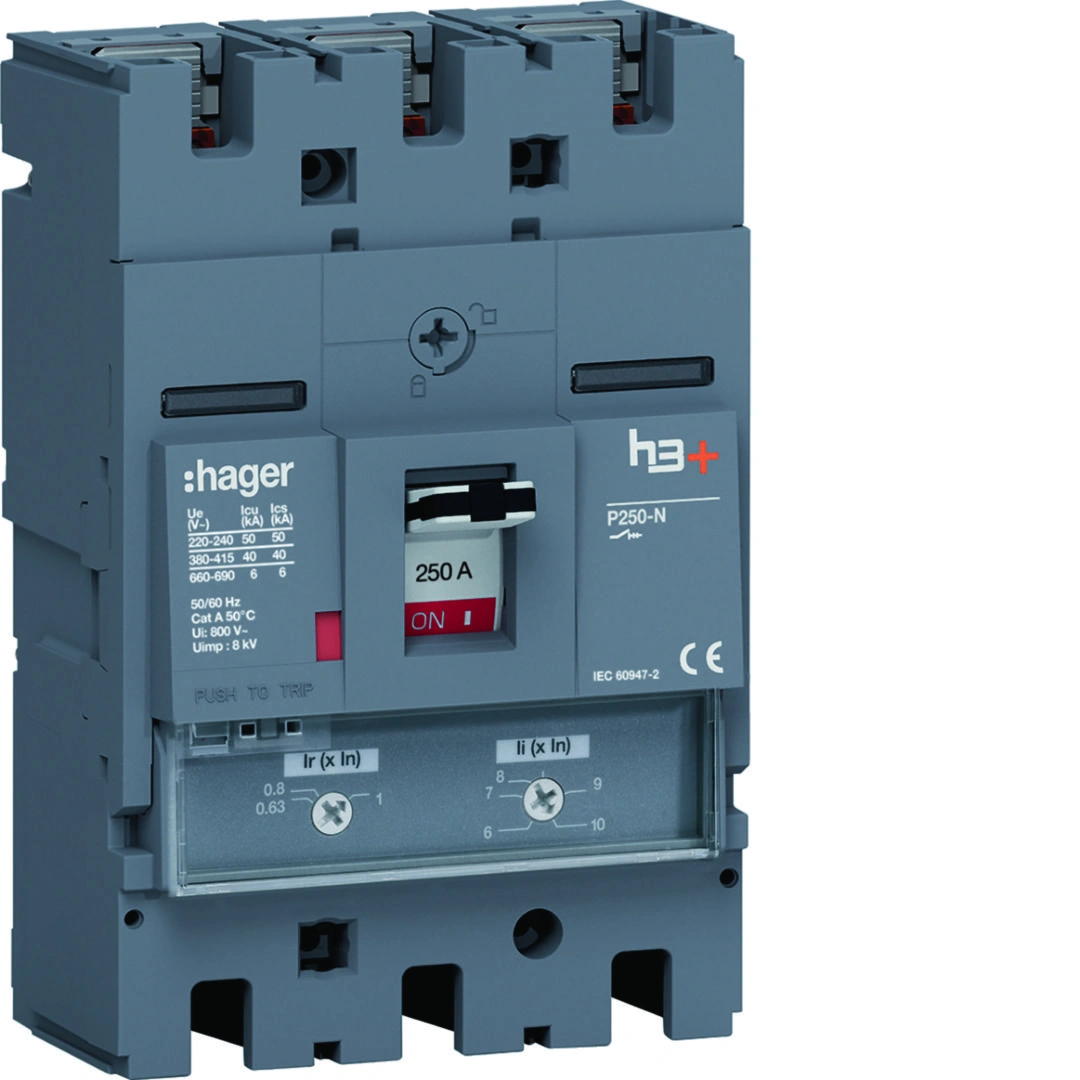 MCCB wyłącznik mocy h3+ P250 3P 250A 40kA TM [1]