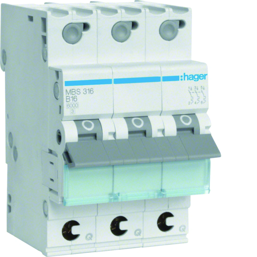 MCB Wyłącznik nadprądowy 6kA 3P B 16A [4] QuickConnect
