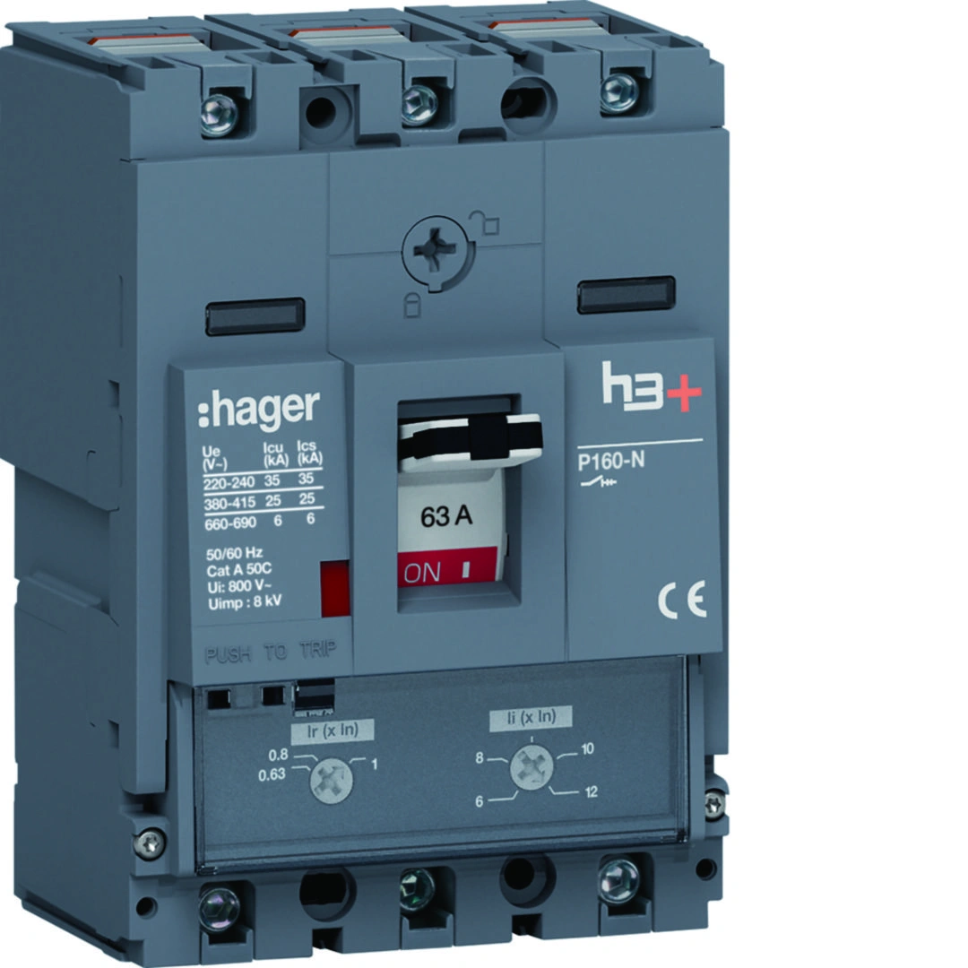 MCCB wyłącznik mocy h3+ P160 3P 63A 25kA TM [1]