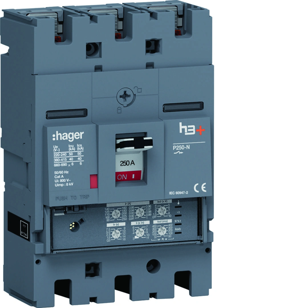 MCCB wyłącznik mocy h3+ P250 3P 250A 40kA LSI [1]