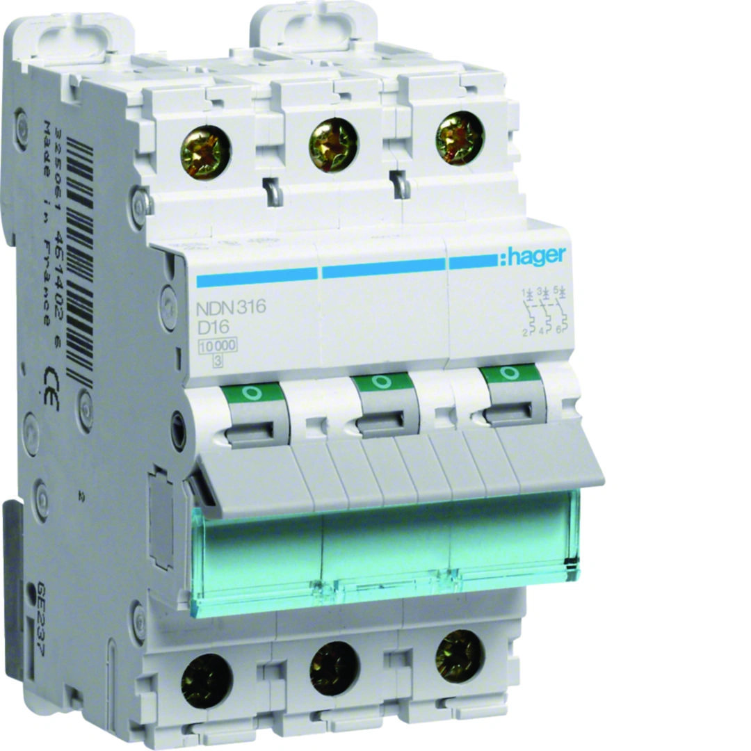 MCB wyłącznik nadprądowy 10kA 3P D 16A [4]