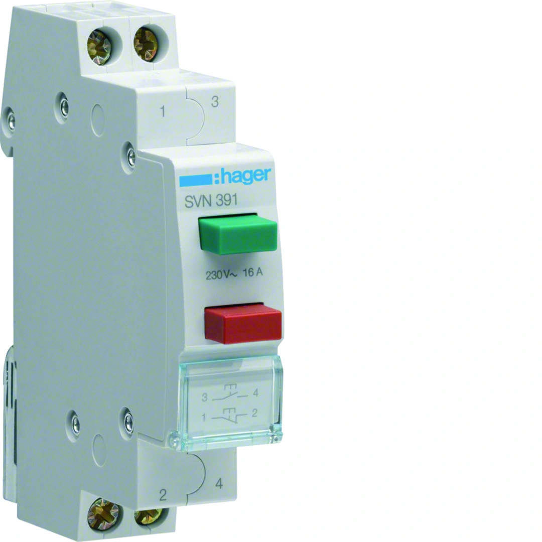 przycisk sterowniczy 1NO+NC zielony+czerwony 16A 230VAC [12]
