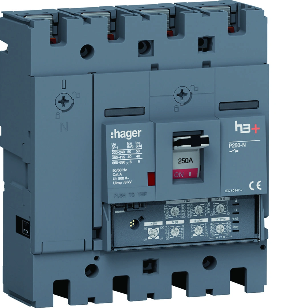 MCCB wyłącznik mocy h3+ P250 4P 250A 40kA LSI [1]