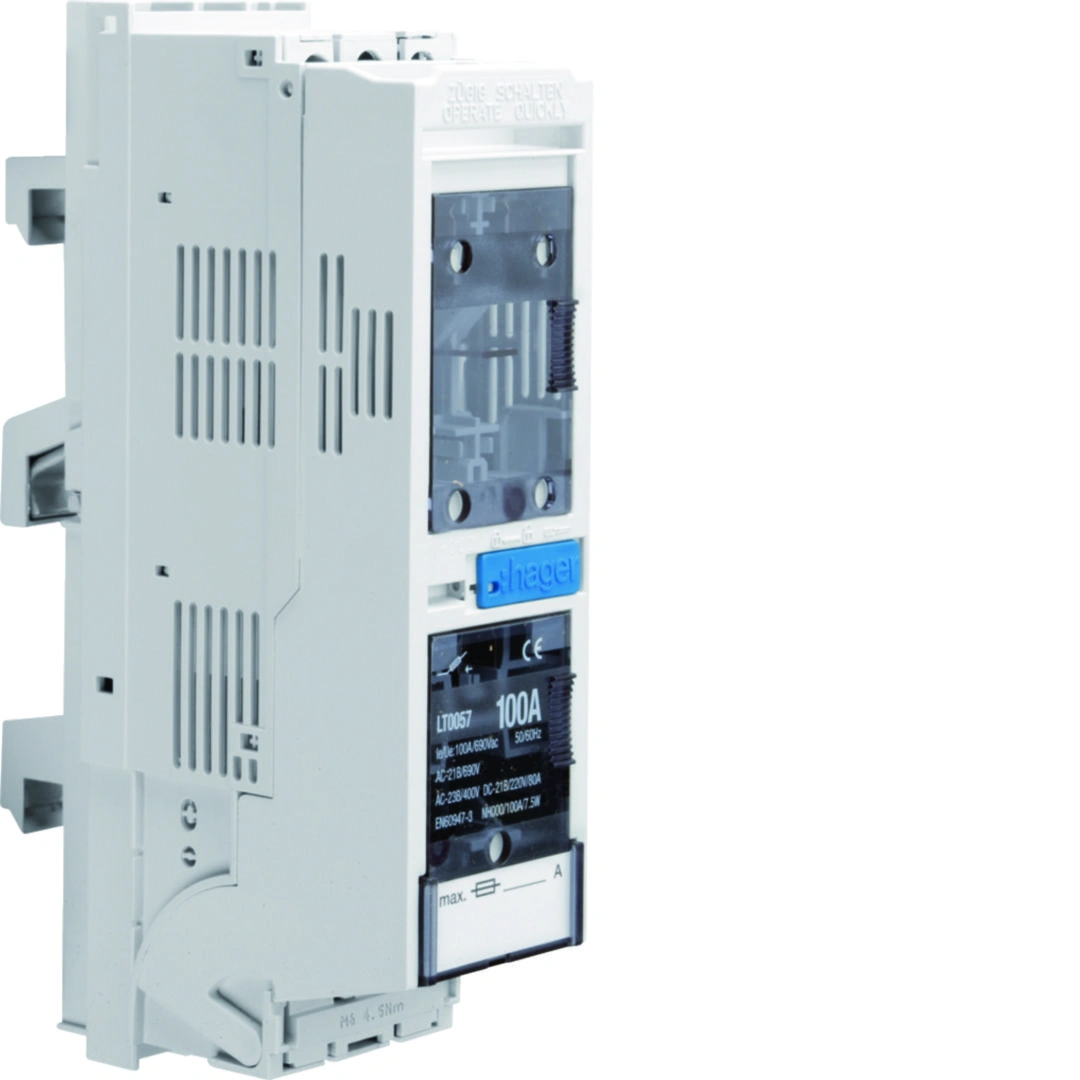 LT rozłącznik bezpiecznikowy NH000 3P 100A 690VAC szyny 60mm odpływ górny zacisk 50mm2 [1]