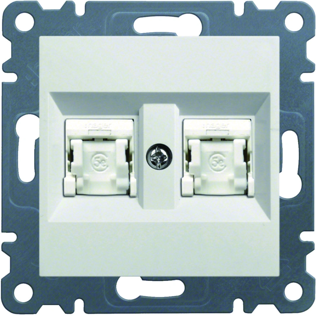 lumina gniazdo komputerowe podwójne RJ45 kat.6 FTP, biały [12]