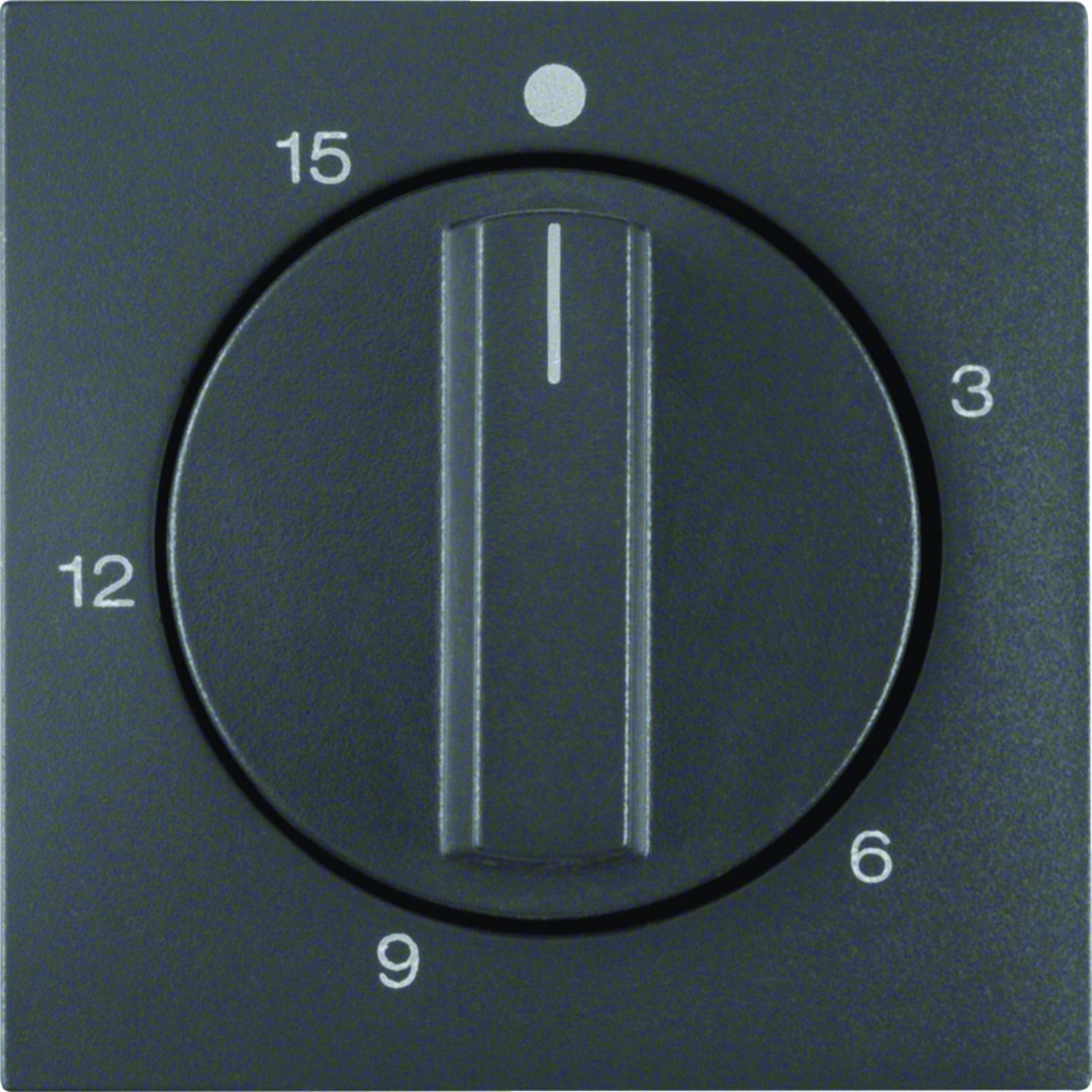 B.X Płytka czołowa z pokrętłem regulatora mechanizm łącznika czasowego 0-15min, antracyt mat [1]