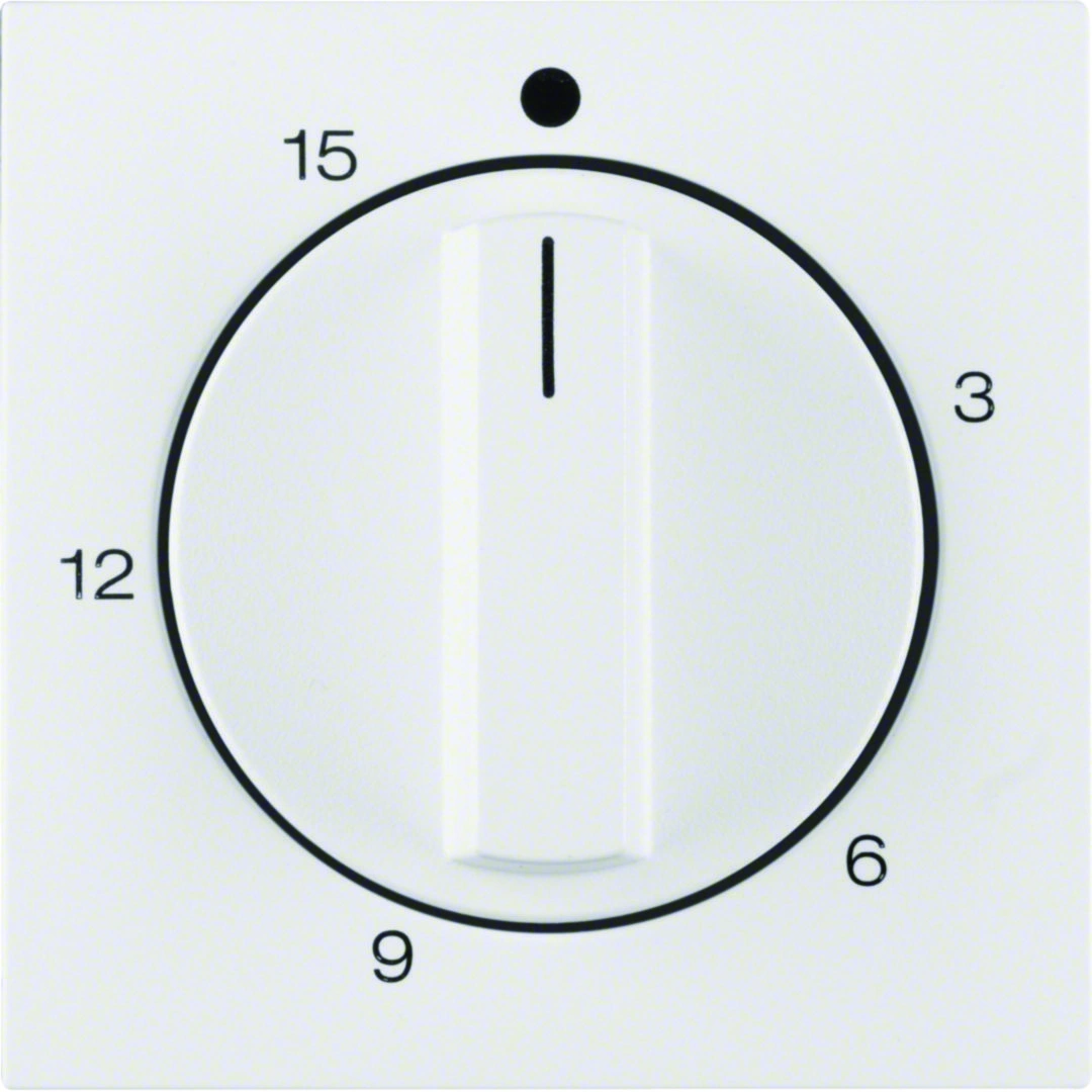 S.1/B.3/B.7 Płytka czołowa z pokrętłem regulatora mechanizm łącznika czasowego 0-15min, biały [1]
